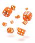 Preview: Oakie Doakie Dice W6 Würfel 12 mm Translucent - Orange 36 Stück